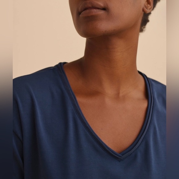 a domani sleep Breezy Short Sleeve Pajama Woven V Neck T Shirt Size XXL - Picture 13 of 13